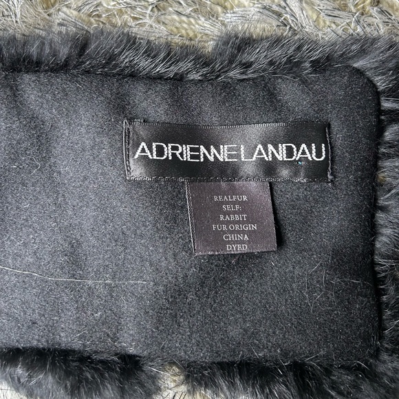 Adrienne Landau Rabbit Fur Scarf/Wrap - Picture 5 of 6